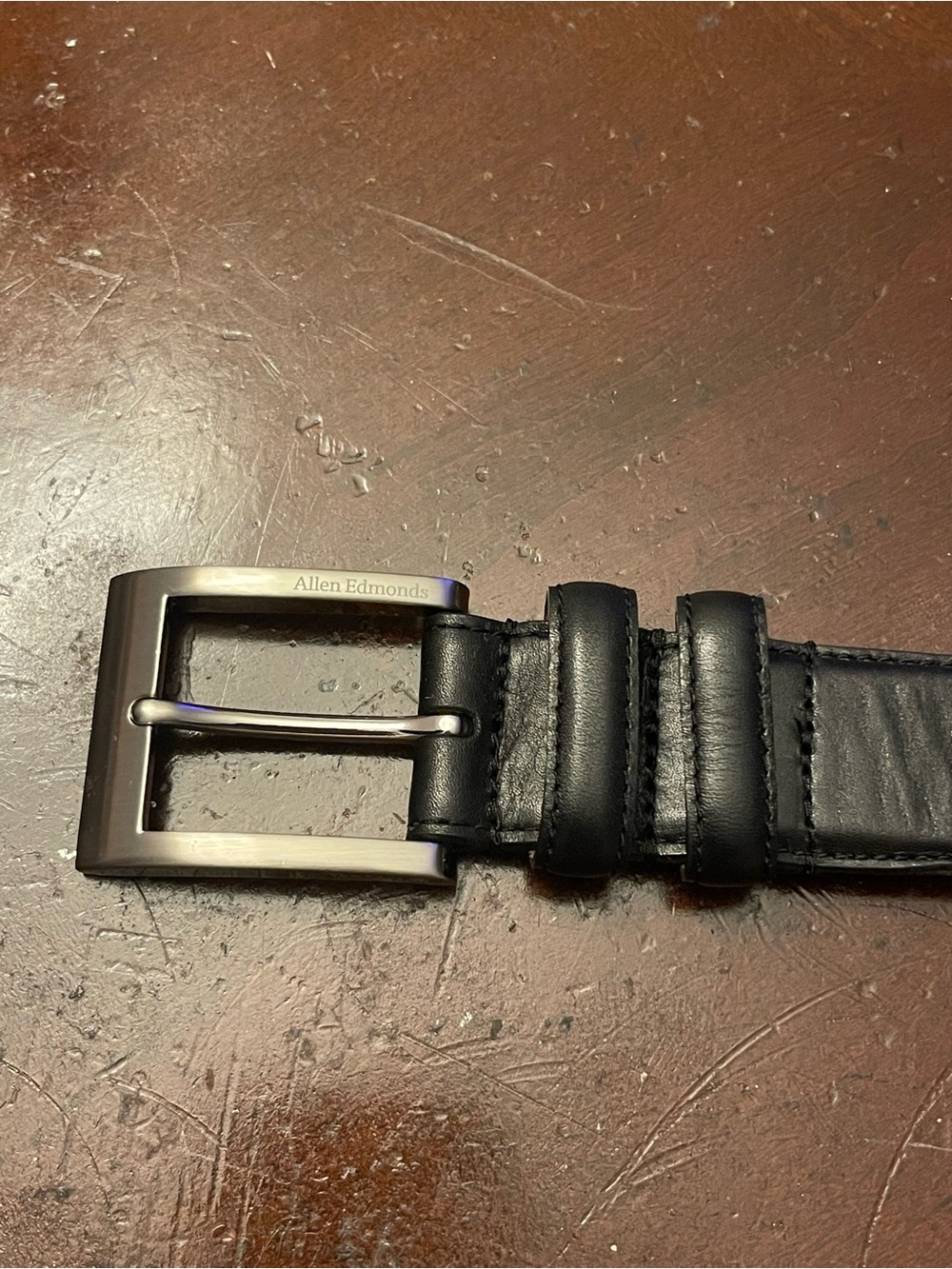 Allen Edmonds 102/40 39501 Leather Belt Pre-Owned Made In USA Size 40 Black